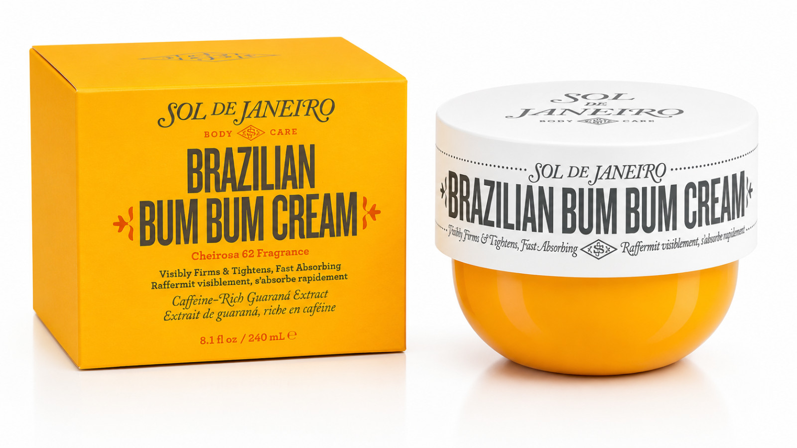 Sol de Janeiro Brazilian Bum Bum Body Cream Refillable Guaraná Moisturizer NIB