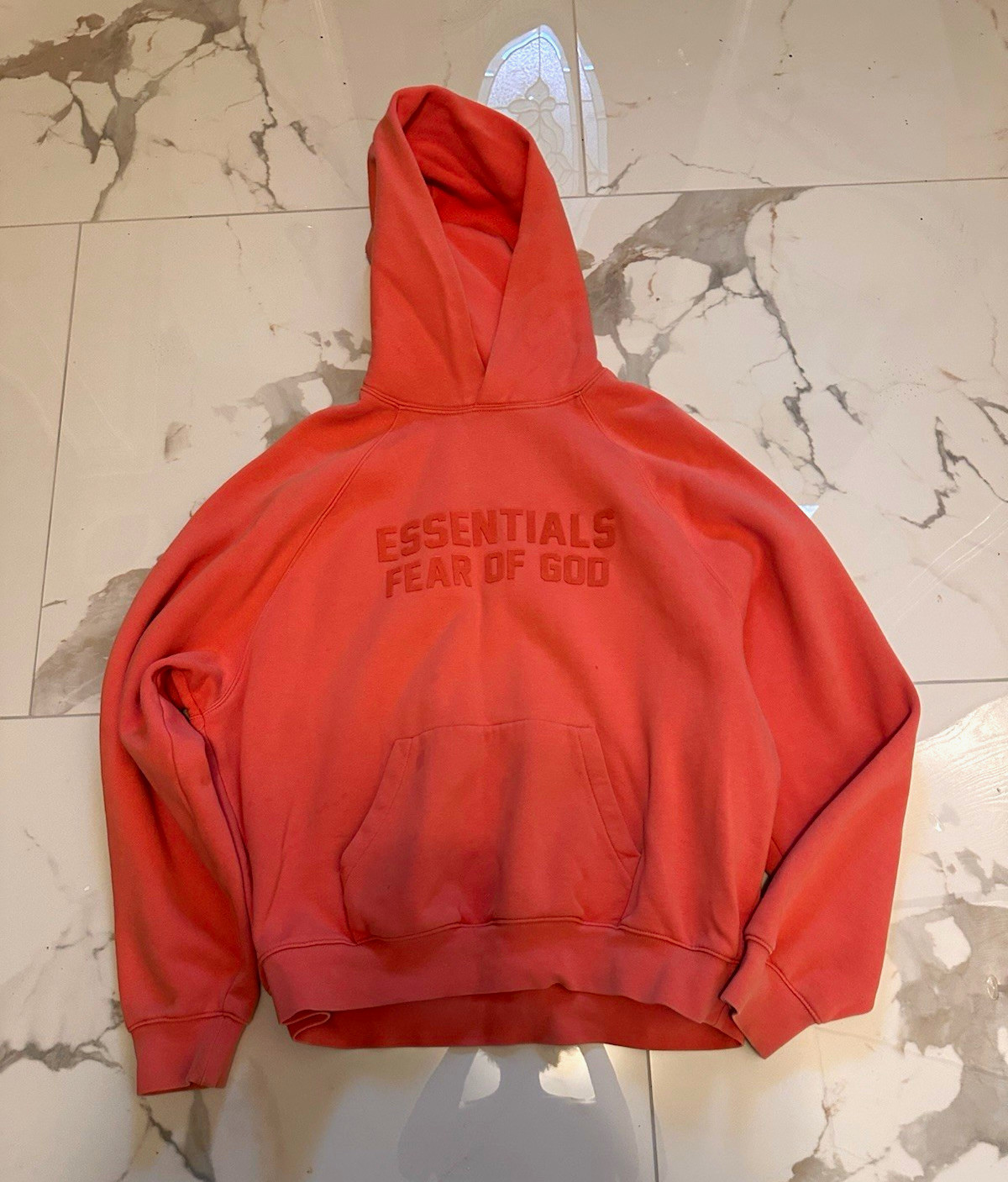 Essentials Fear of God Coral Medium Hoodie