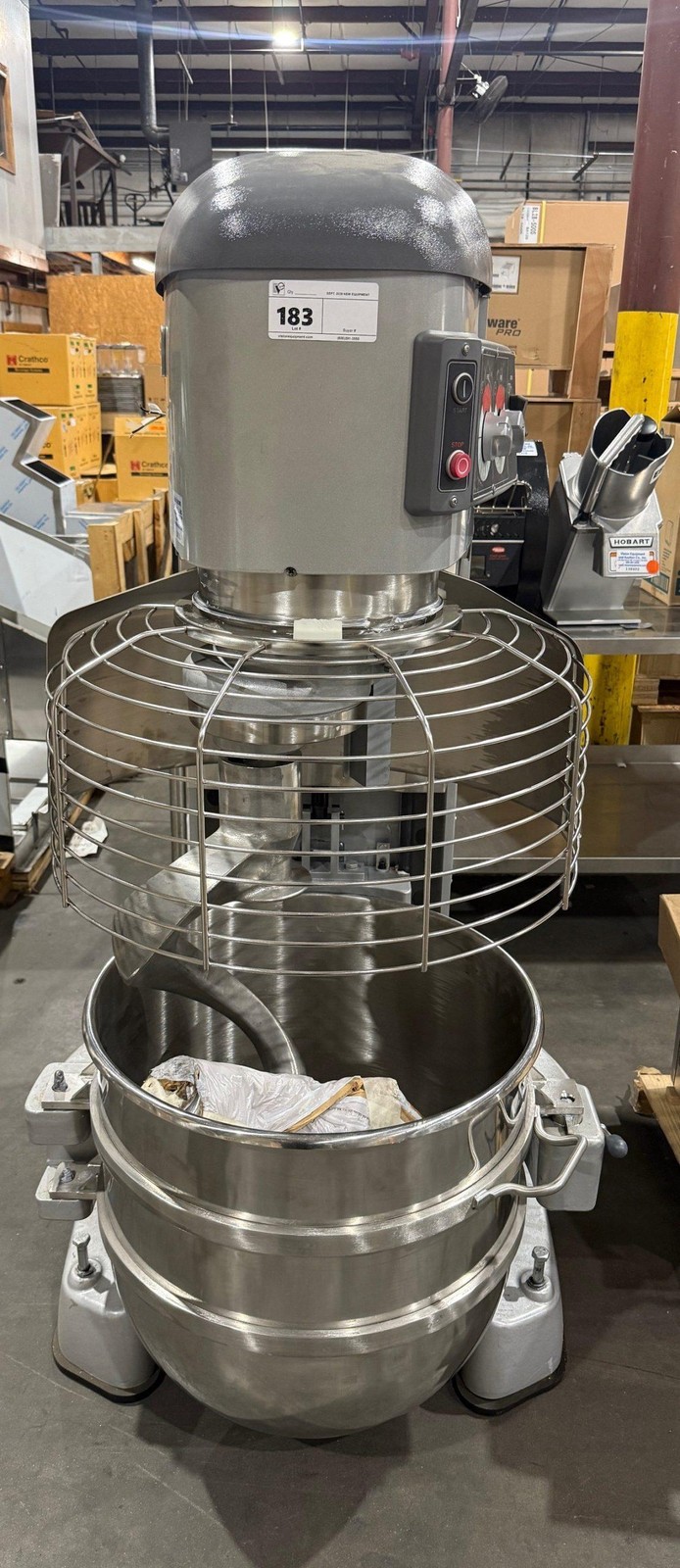 2026 HOBART HL1400 140 QT. DOUGH MIXER W/ BOWL, HOOK and PADDLE ATTACHMENTS