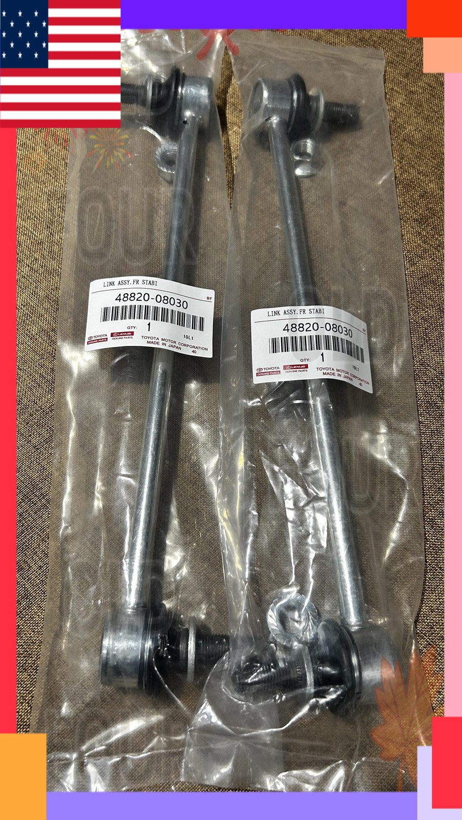 2PCS OEM 48820-08030 Front Sway Bar Links For TOYOTA 11-20 SIENNA 2PCS OEM 48820-08030 Front Sway Bar Links For TOYOTA 11-20 SIENNA