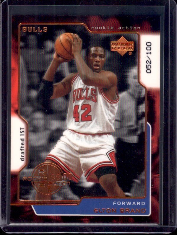ELTON BRAND 1999-00 Upper Deck #316 UD Exclusives Rookie RC #052/100