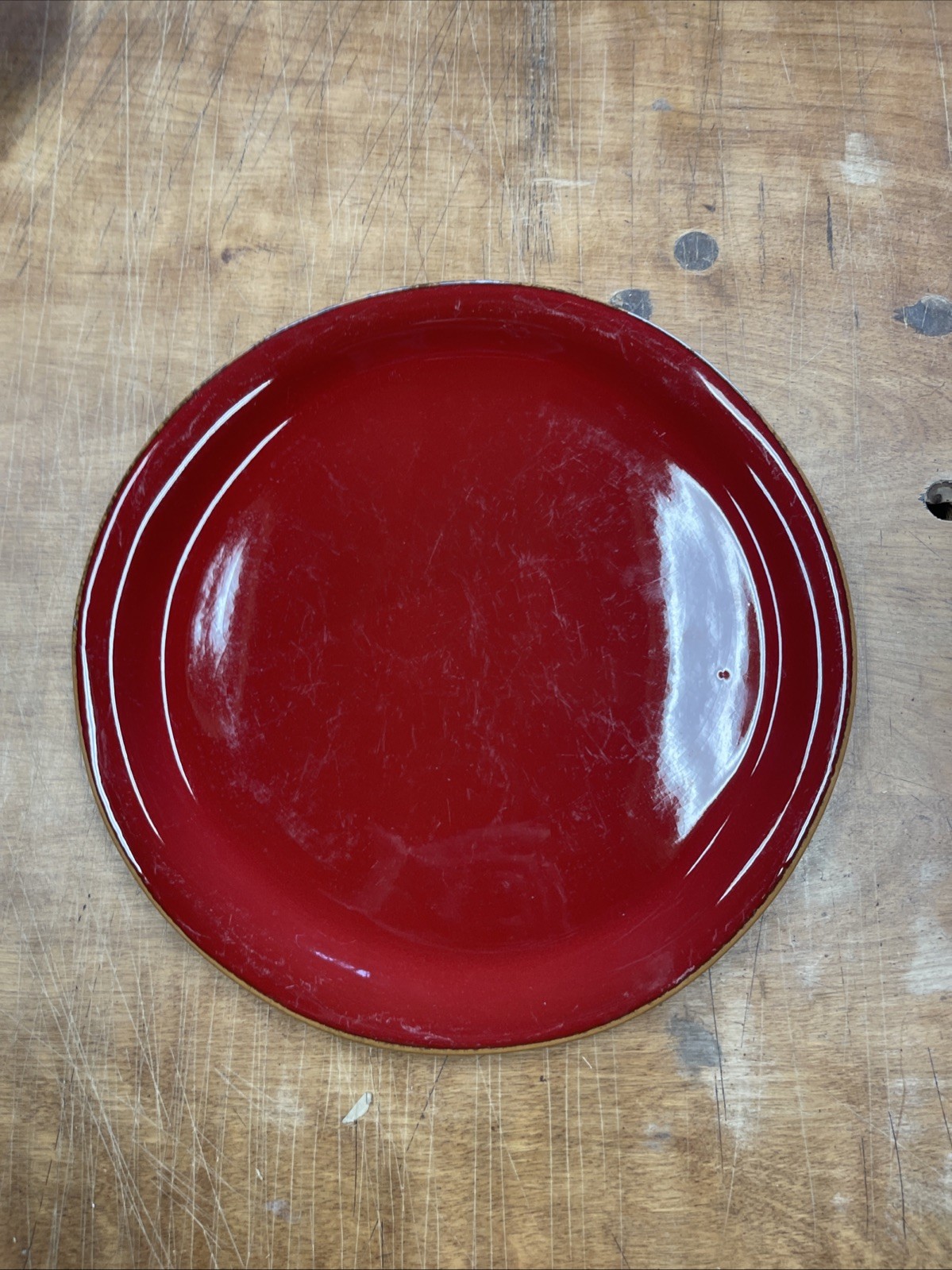 Vietri Italy ROSSO VECCHIO RED Dinner Plate 10 7/8 in 1 ea        4 available
