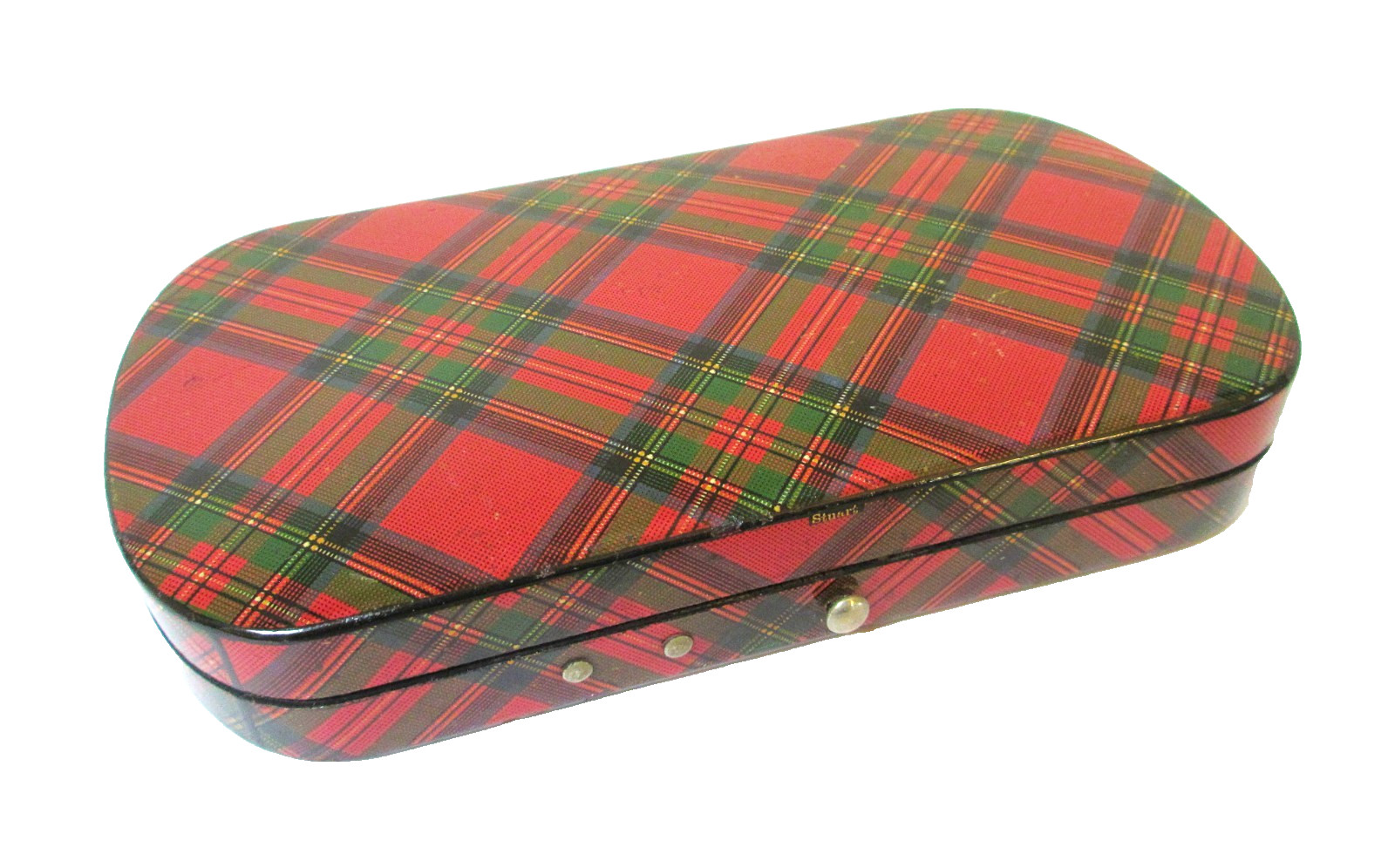 Antique Tartanware Hinged Case Clan Stuart Antique Tartanware Hinged Case Clan Stuart
