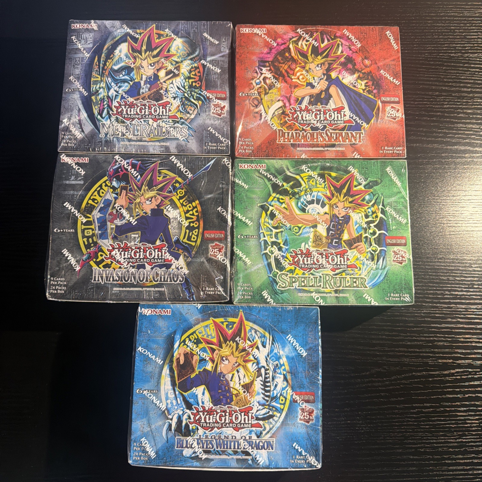Yu-Gi-Oh 25th Anniversary Booster Box Lot — 5 Factory Sealed Classic Sets