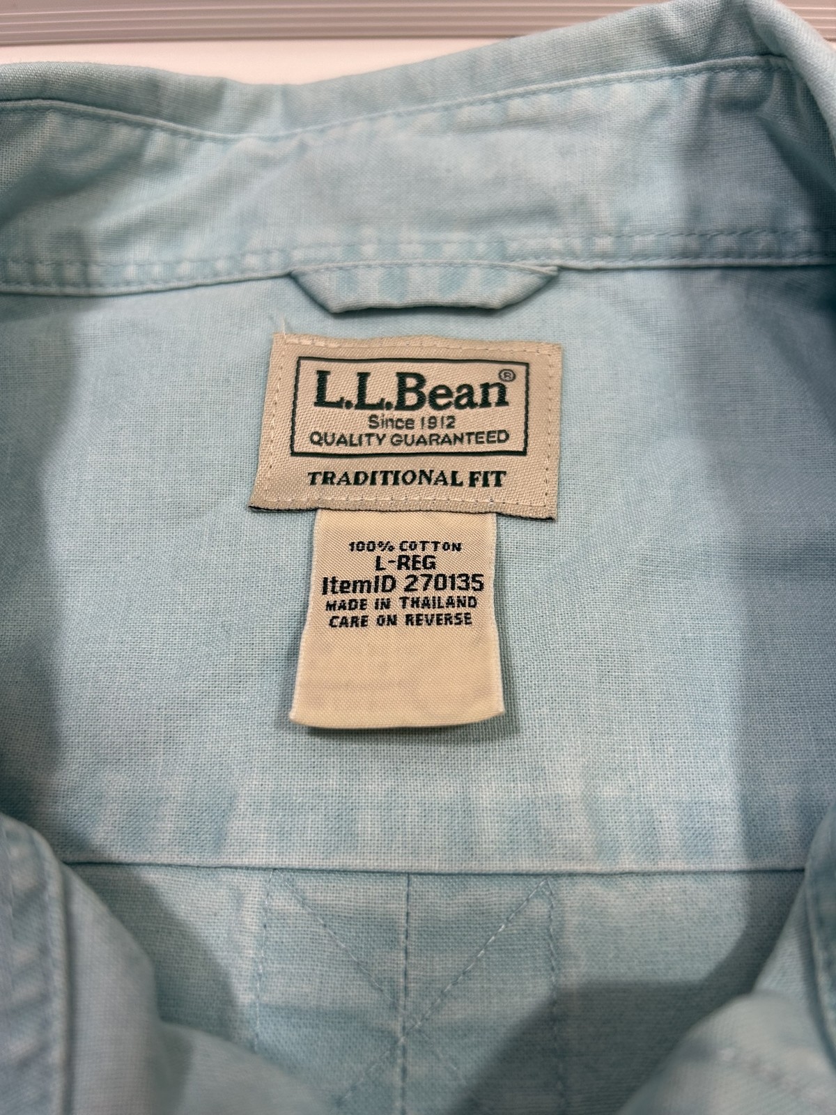 L.L. Bean Traditional Fit Short Sleeve Light Blue Button Down Shirt Size L-Reg L.L. Bean Traditional Fit Short Sleeve Light Blue Button Down Shirt Size L-Reg