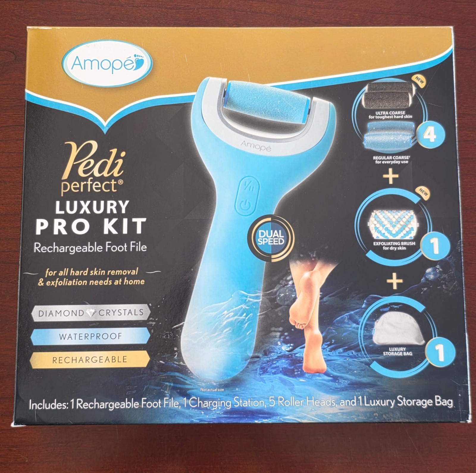 New Factory Sealed Amope Pedi Perfect Luxury Pro Kit Rechargeable Foot File New Factory Sealed Amope Pedi Perfect Luxury Pro Kit Rechargeable Foot File