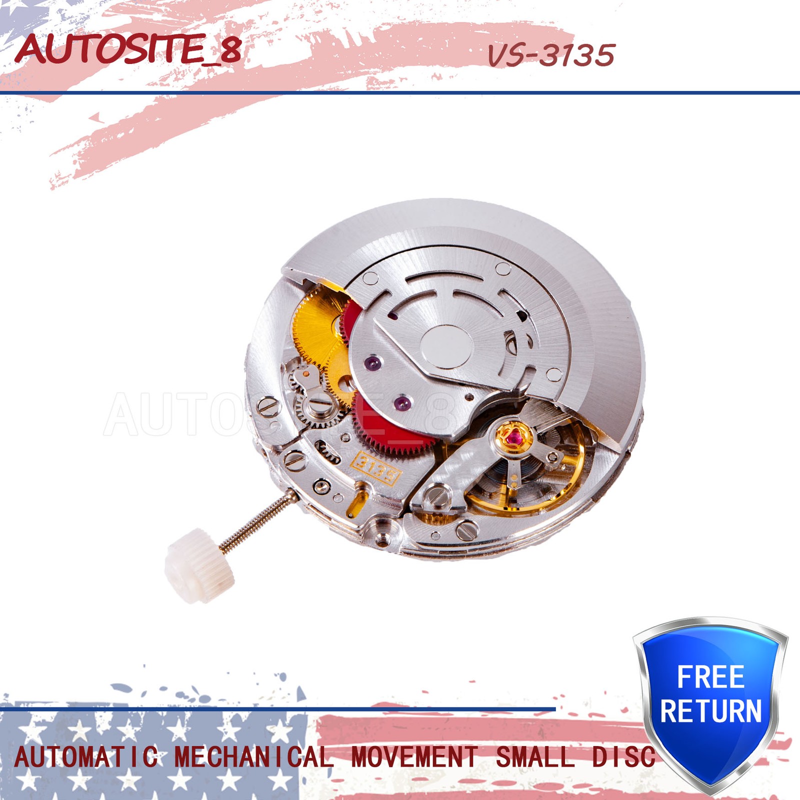 1PCS Automatic Mechanical Movement Small Disc Fit Sub Series Top VS-3135