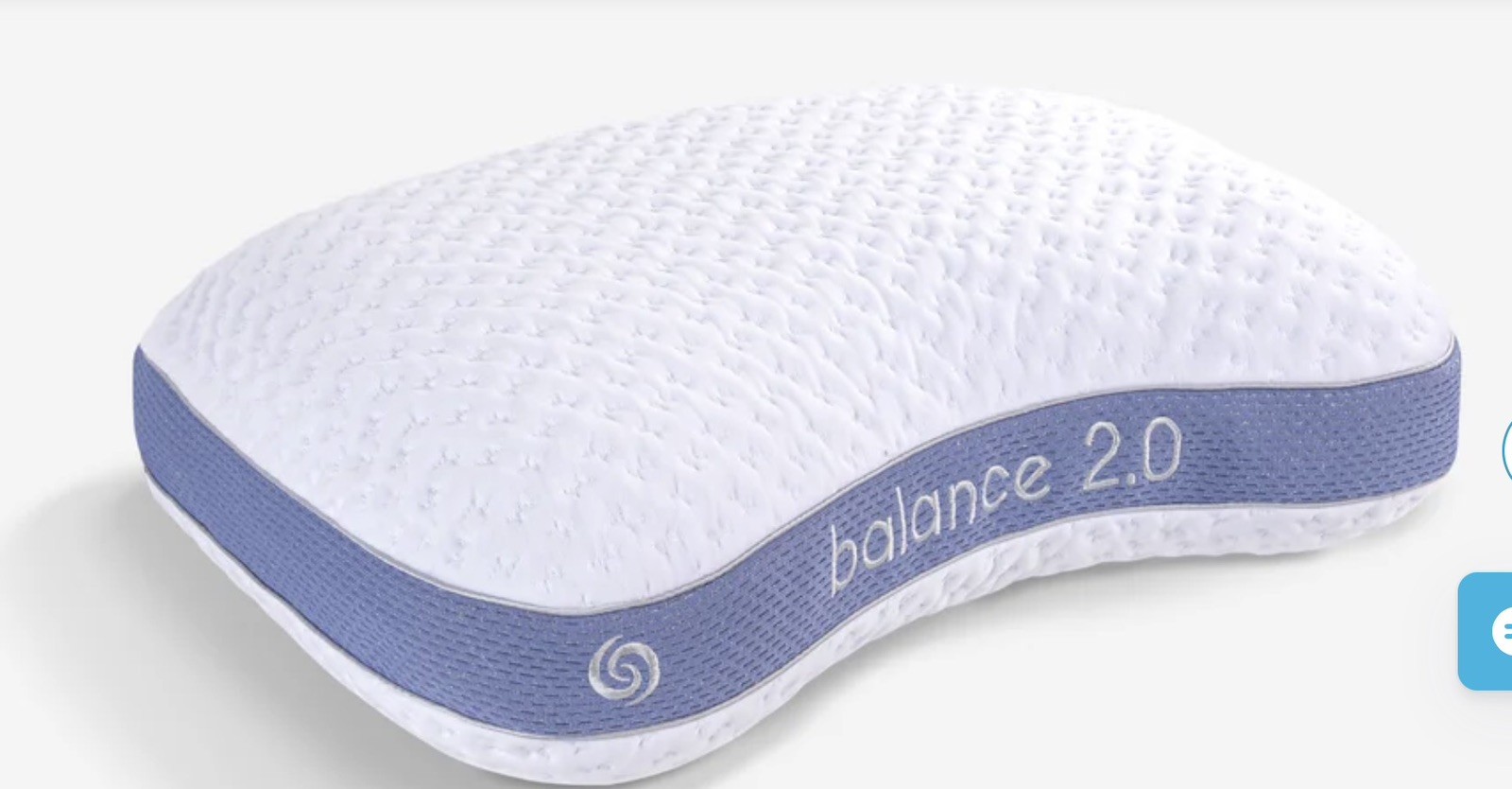 bedgear Balance 2.0 Performance Bed Pillow Foam, Removable Cover White/Purple