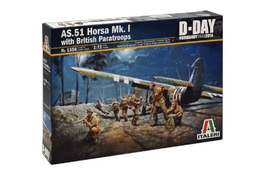 Italeri AS 51 Horsa MK.I Airplane Model Kit with British Paratroops, Clear Italeri AS 51 Horsa MK.I Airplane Model Kit with British Paratroops, Clear