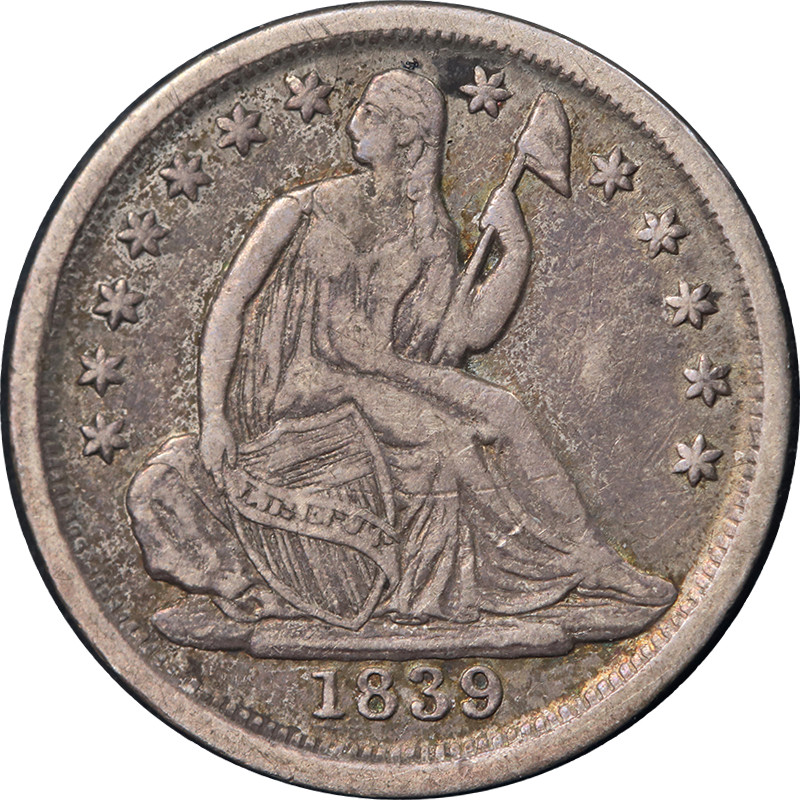 1839-O Seated Liberty Half Dime \'No Drapery\' Nice XF Nice Eye Appeal Nice Str...