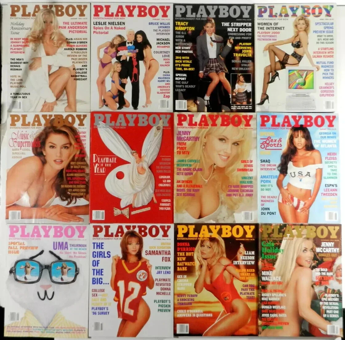 PLAYBOY MAGAZINE 1996 COMPLETE YEAR 12 ISSUES WITH CENTERFOLDS VG PLAYBOY MAGAZINE 1996 COMPLETE YEAR 12 ISSUES WITH CENTERFOLDS VG