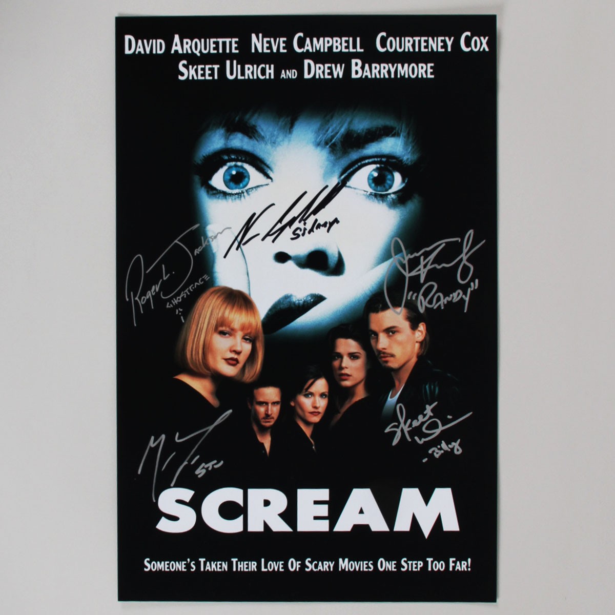 Scream Movie Cast Signed Poster 11×17 – COA JSA