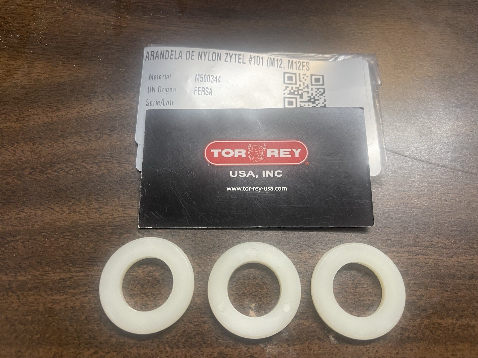 Authentic Torrey Nylon Washer 500344 For Grinders #12 (M-12FS) SET OF 3 RINGS
