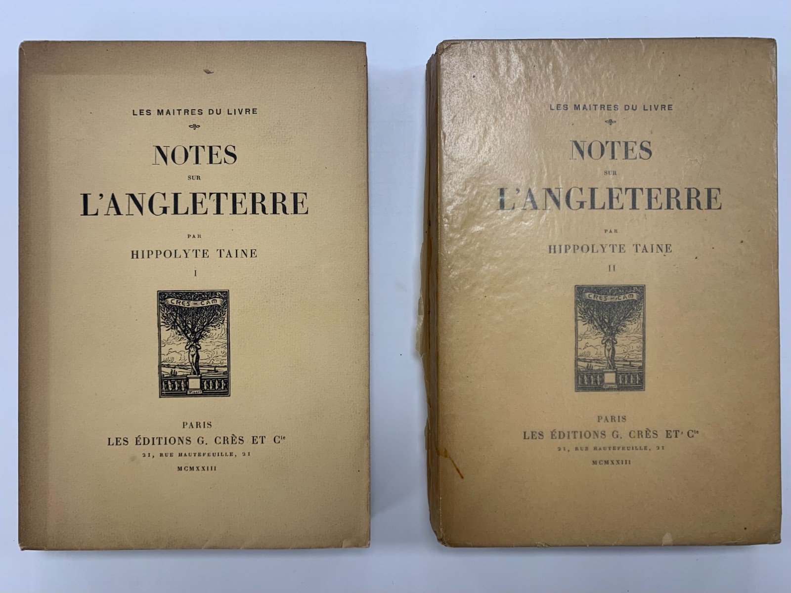 NOTES SUR L'ANGLETERRE (TWO VOLUME SET) - 1923 EDITION
