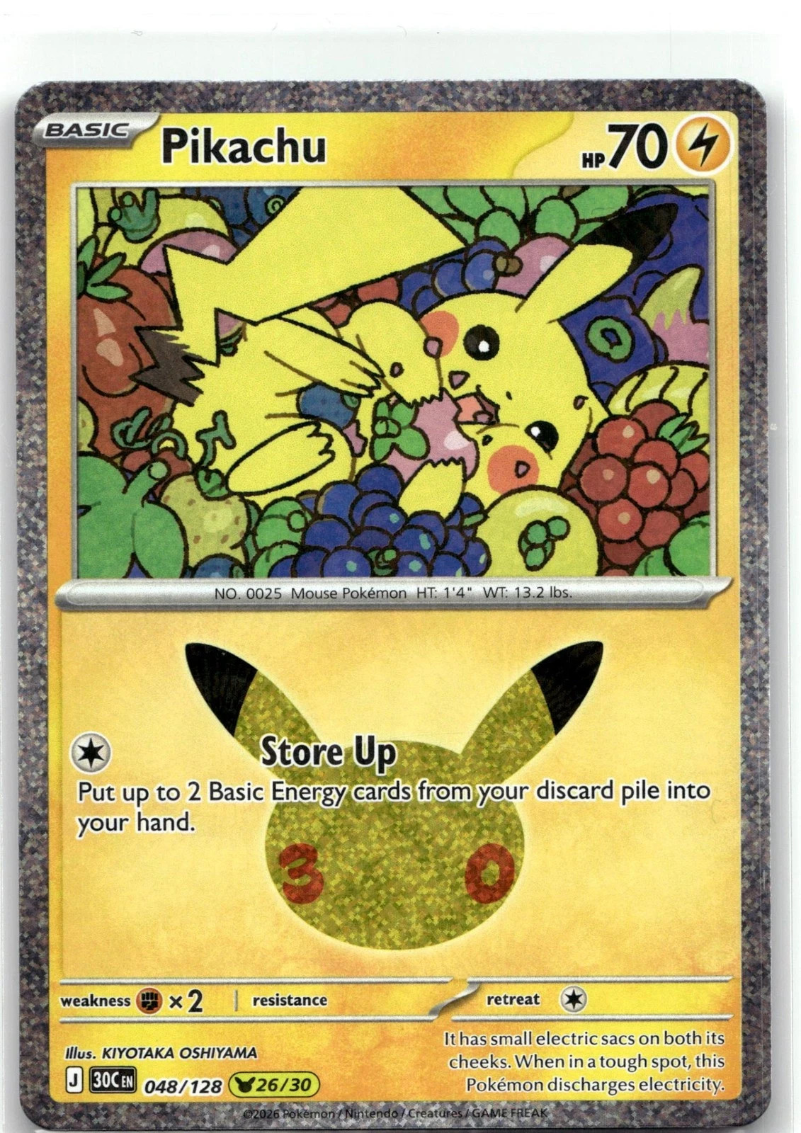 Pikachu Holofoil [30C - 048/128]