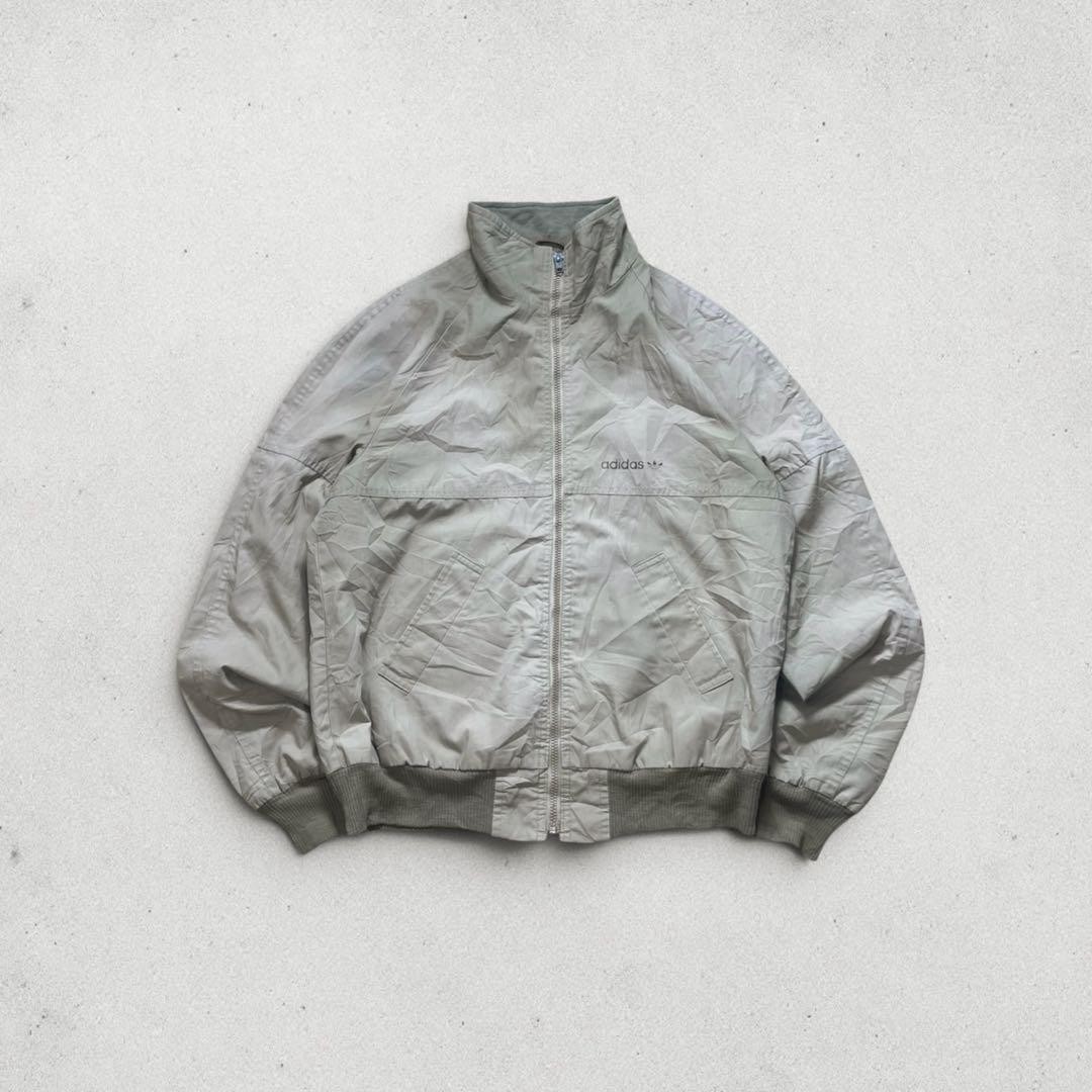 Vintage Adidas Trefoil Nylon Jacket Patterned Lining OPTI Zip Size L