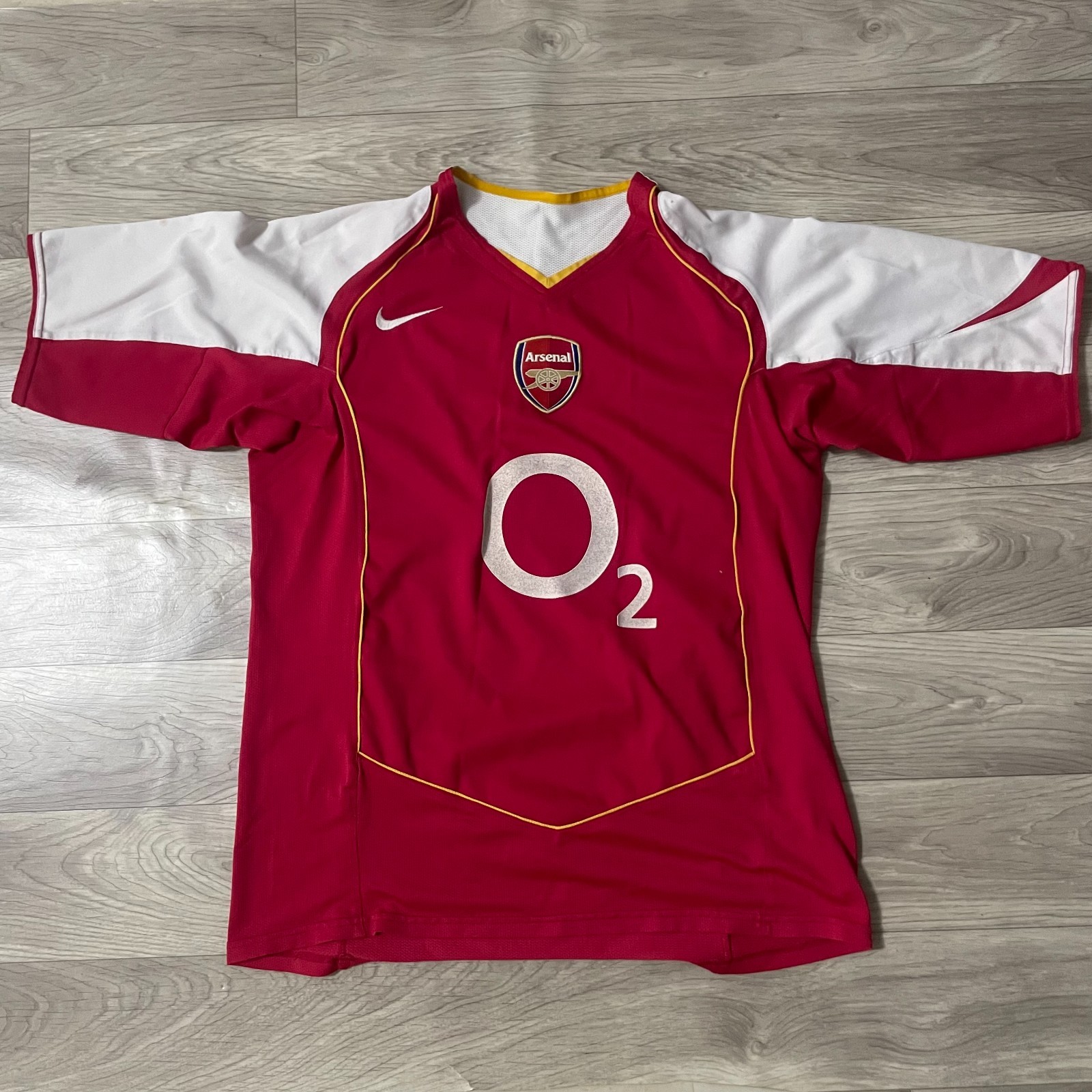 vintage 2004 2005 Arsenal NIKE football shirt home jersey premier league size M