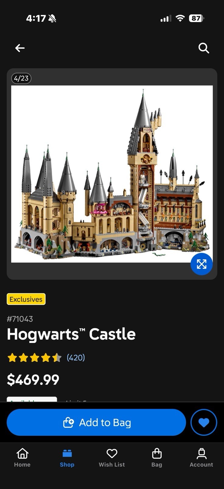 LEGO Harry Potter Castle 6000 Pieces Large Building Set
