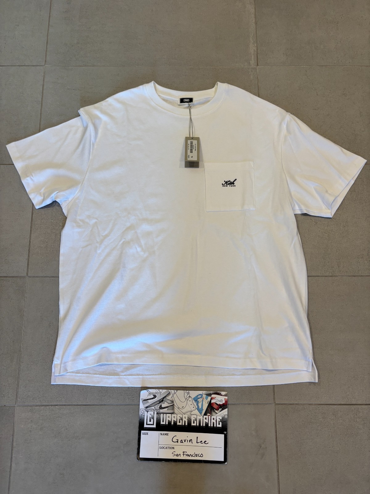 Kith Quinn Pocket T-Shirt White NEW 100% Authentic 