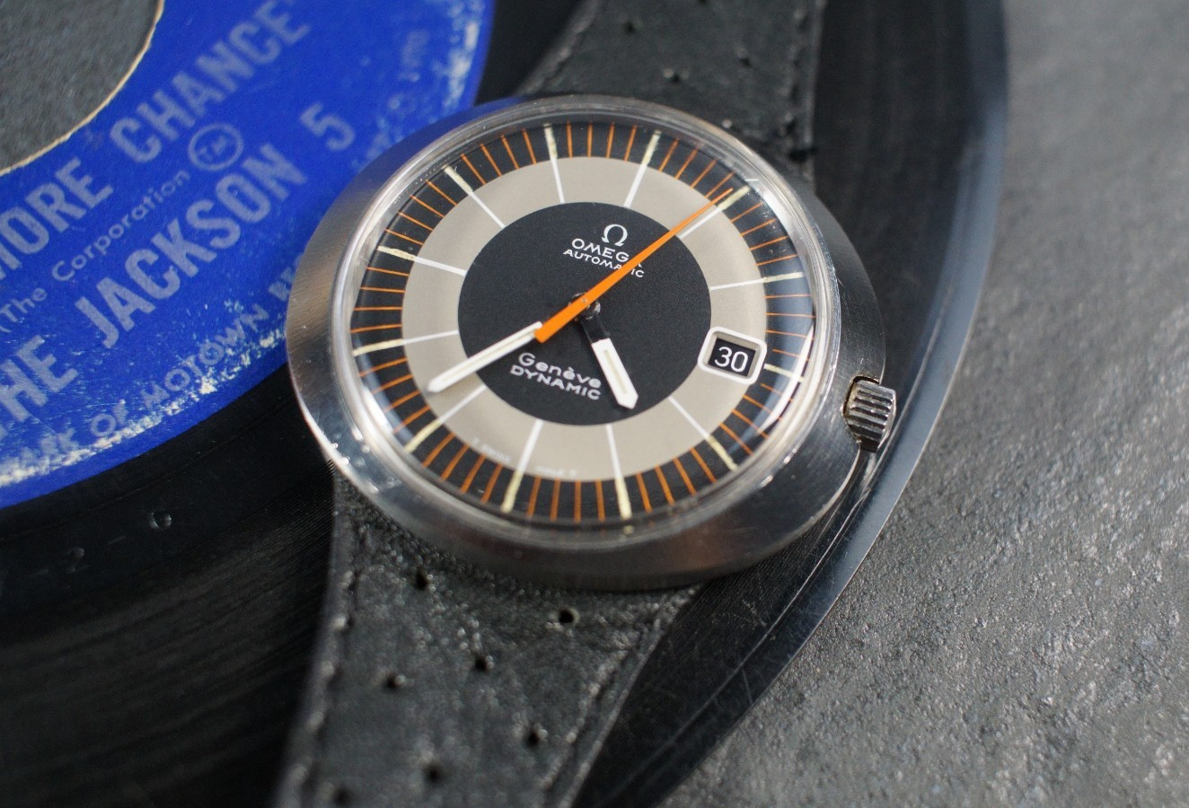 Vintage Omega Geneve Dynamic 166.039 Racing Dial Automatic 41mm Swiss Watch 1969