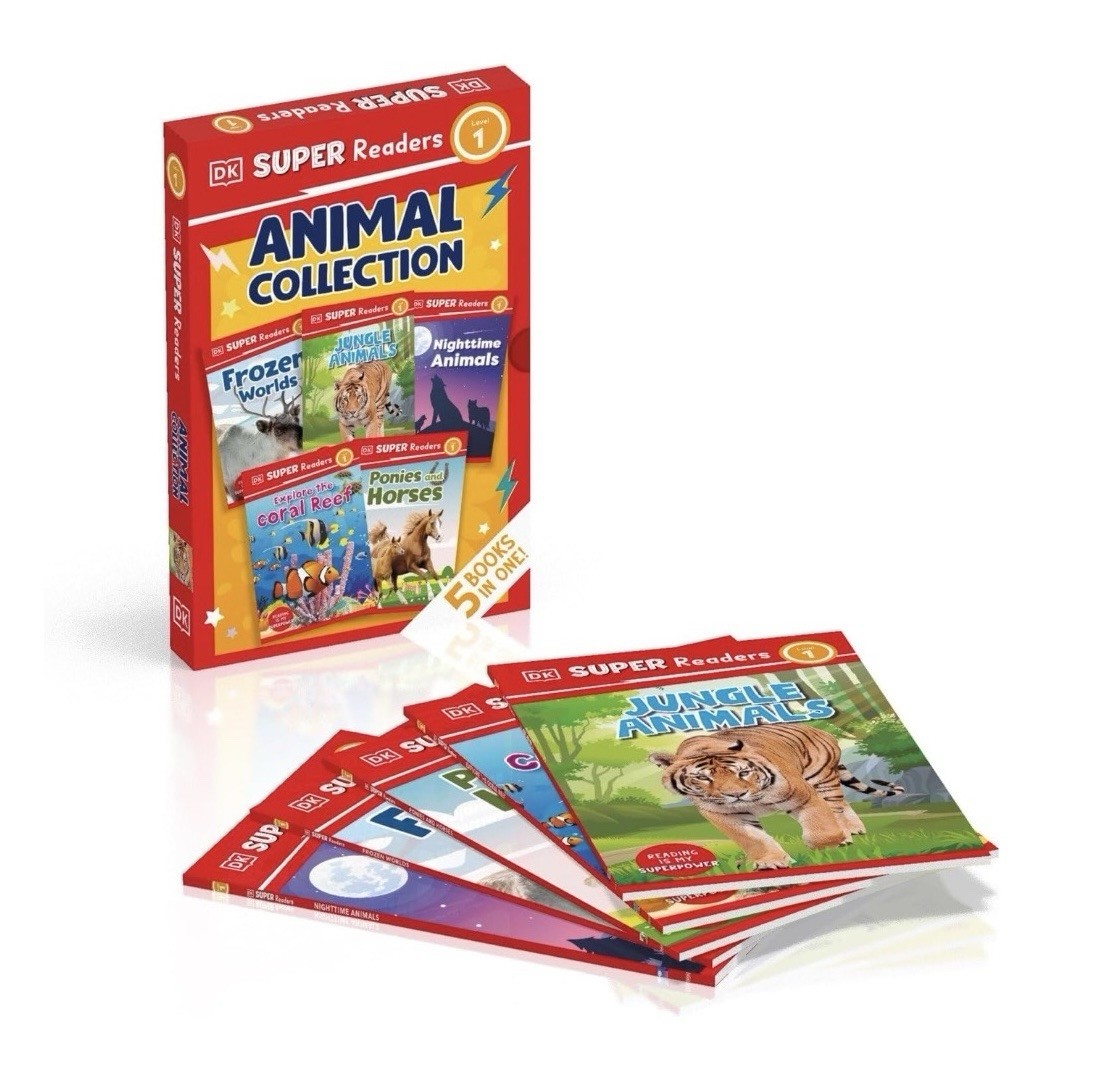 DK Super Readers Level 1  Set - Animal Collection with 5 Additional Bonus Books