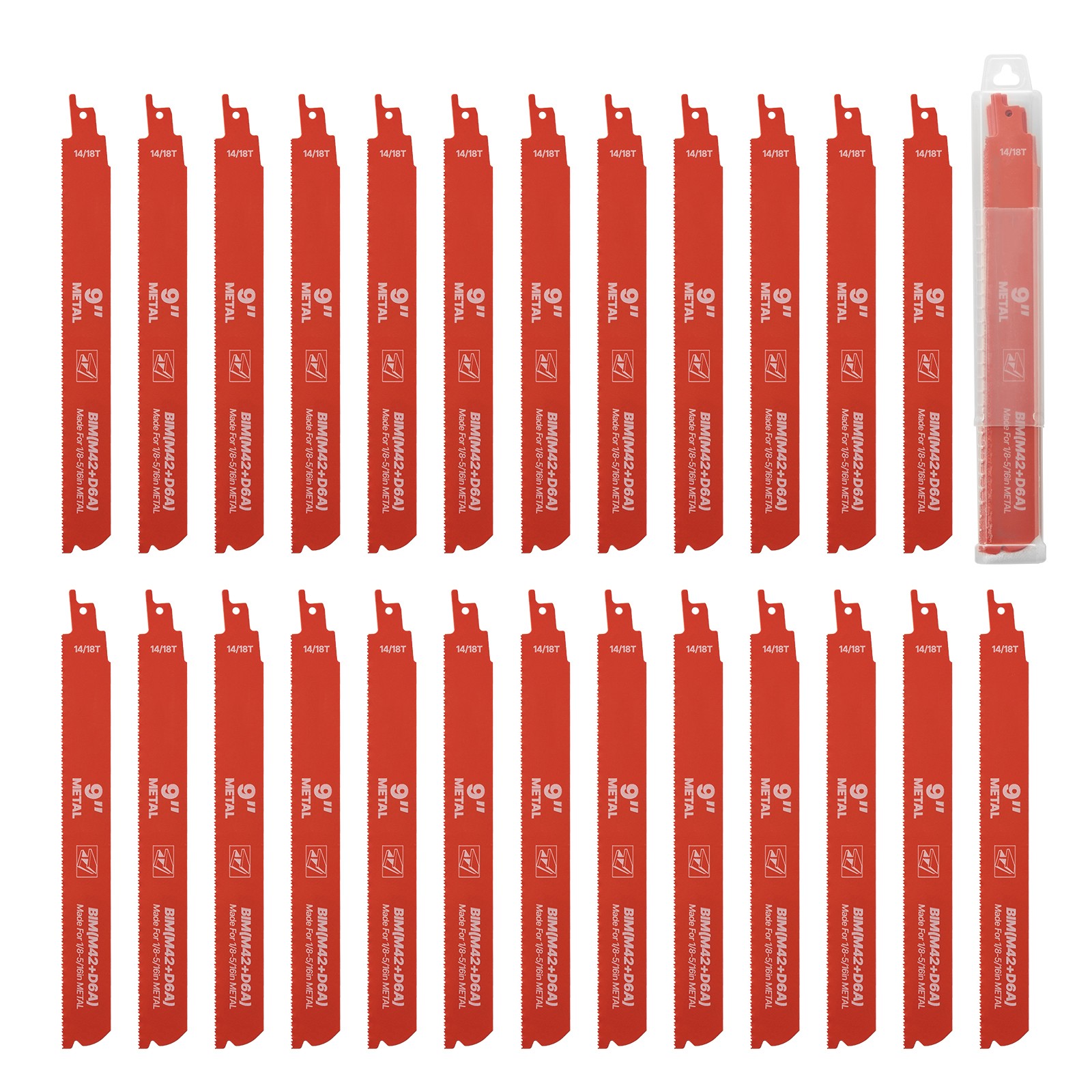 Uimoso 25-Pack Bi-Metal Reciprocating Saw Blades, 14/18 TPI for Metal Cutting Uimoso 25-Pack Bi-Metal Reciprocating Saw Blades, 14/18 TPI for Metal Cutting