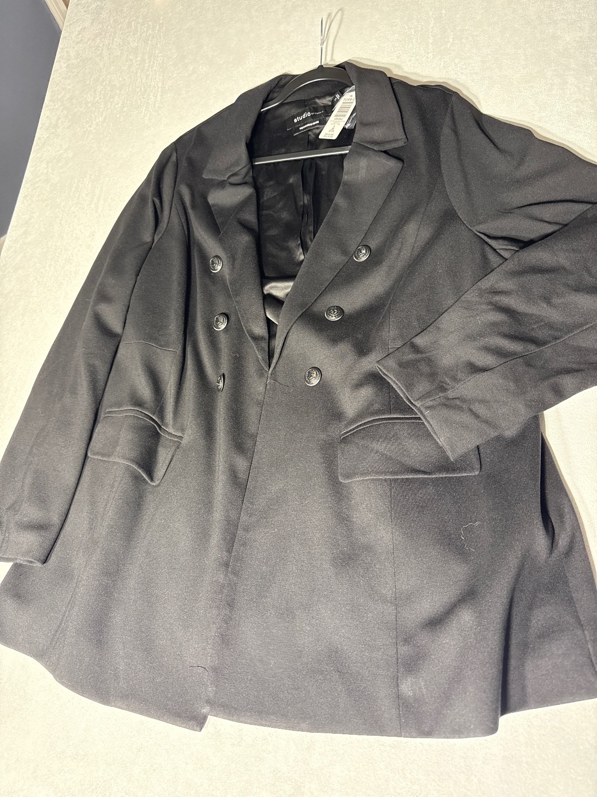 Studio by Torrid Light Weight (388)Double Breasted Black Blazer 3X 22-24