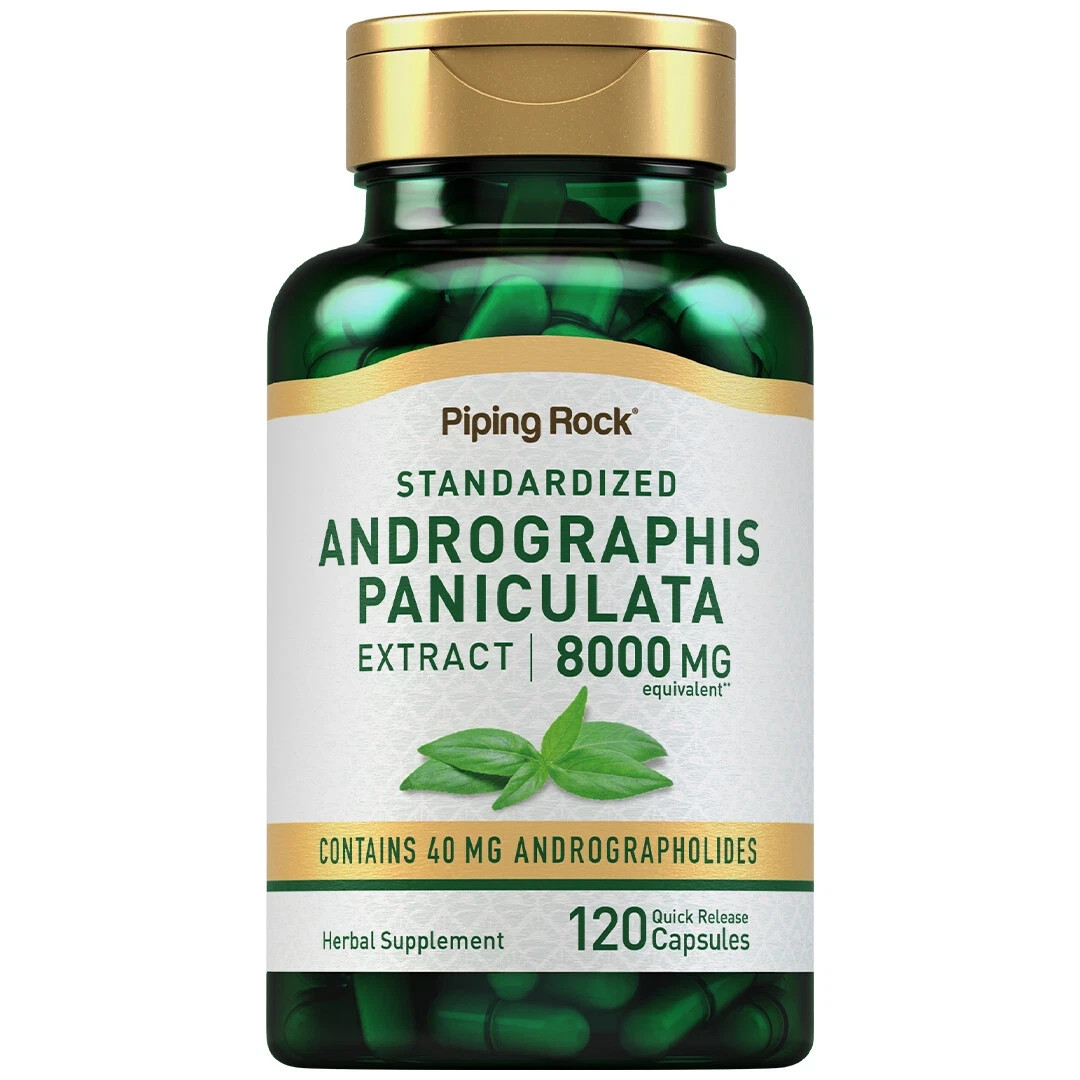 Piping Rock Andrographis Paniculata 8000mg | 120 Caps (free shipping) exp 12/27