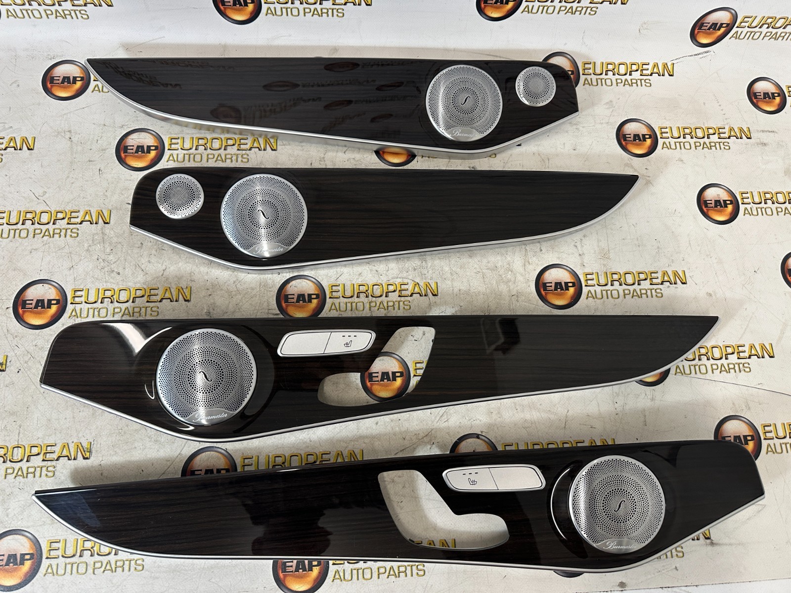 2018 MERCEDES W205 C43 FRONT REAR LEFT RIGHT DOOR WOOD TRIM SET OF 4 OEM