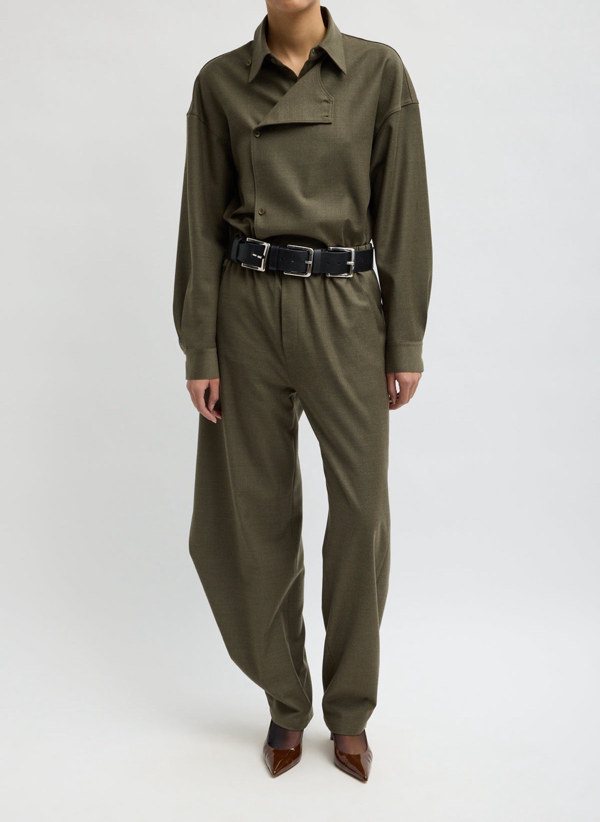 Tibi Cozy Flannel Side Drape Pant $ 675 Size S Tibi Cozy Flannel Side Drape Pant $ 675 Size S