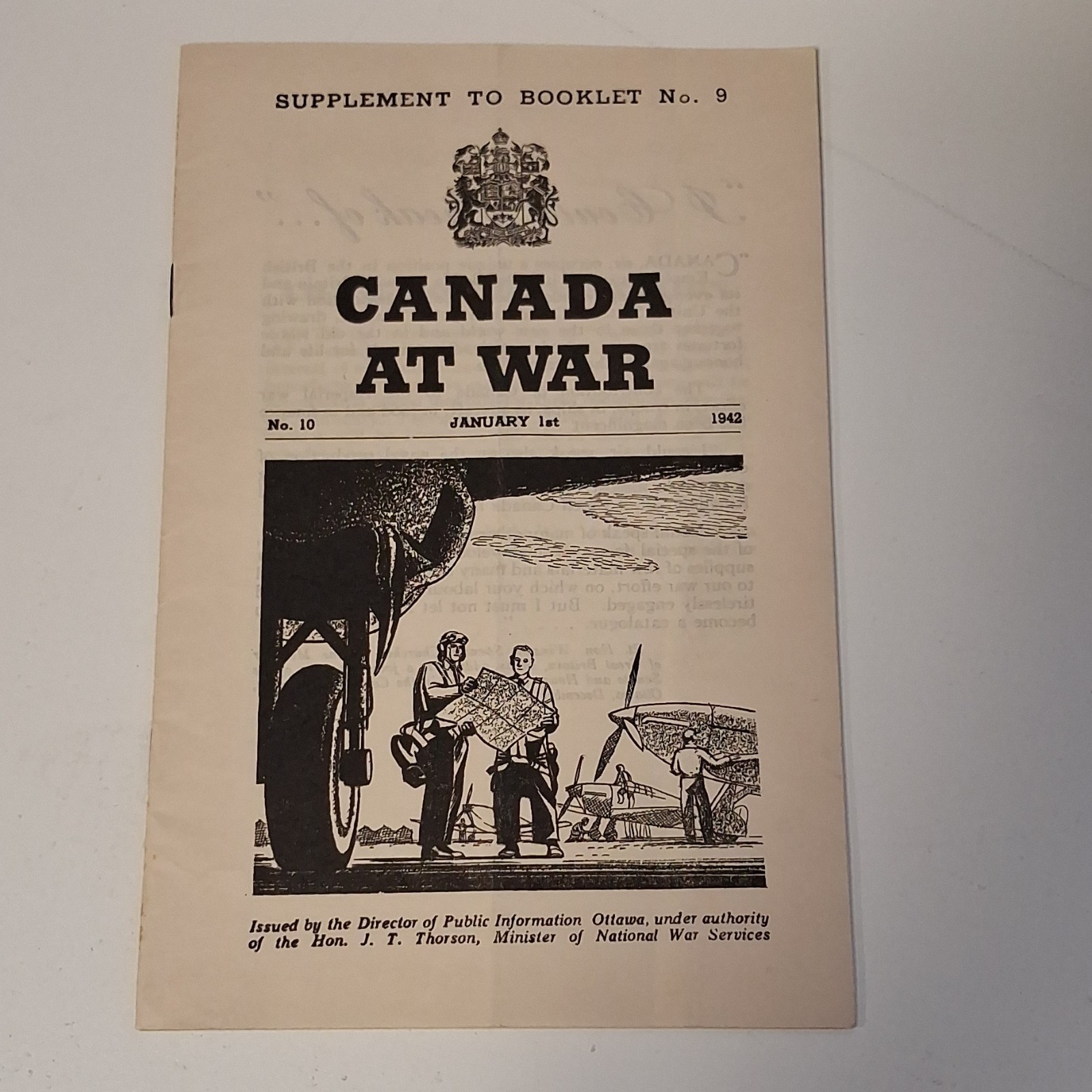 VINTAGE PUBLICATION A SUMMARY OF CANADA IN THE WWII CANADA\'S PART IN WAR  1942