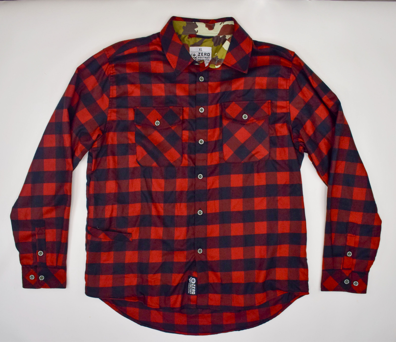 NWOT Zero Foxtrot Red Flannel Shirt Plaid Button Up Workwear | Men\'s Size XL NWOT Zero Foxtrot Red Flannel Shirt Plaid Button Up Workwear | Men\'s Size XL