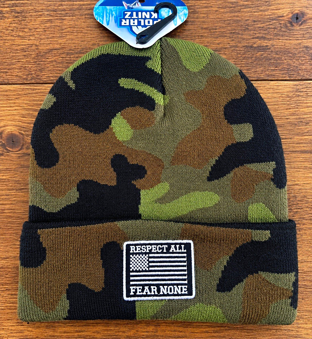 Polar Knit Camo Beanie Hat for Men Multicolor \