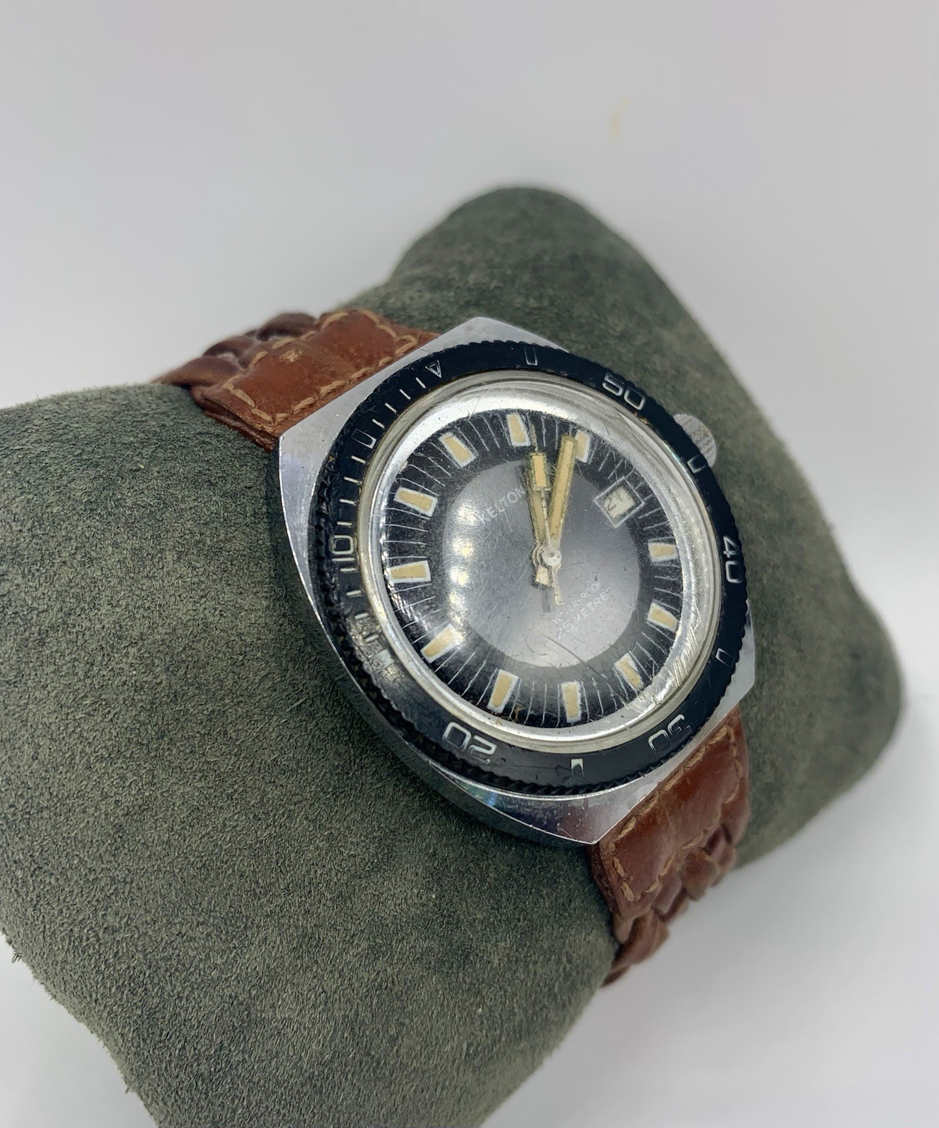 Vintage 1970’s Kelton Skin Diver Hand Wind Mens Watch Made In France Working Vintage 1970’s Kelton Skin Diver Hand Wind Mens Watch Made In France Working