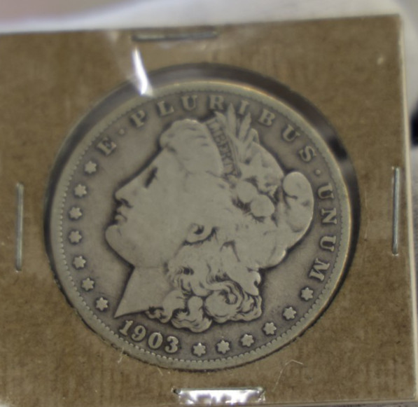 1903 S US Morgan Silver Dollar $1  VG  Semi Key