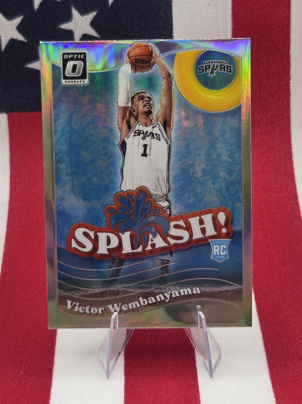 2023-24 Donruss Optic Victor Wembanyama Rookie Splash Holo Prizm #6 Spurs RC 