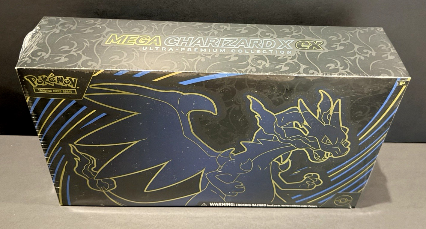 Pokémon Mega Charizard X ex UPC Phantasmal Flames Seal Nice Box
