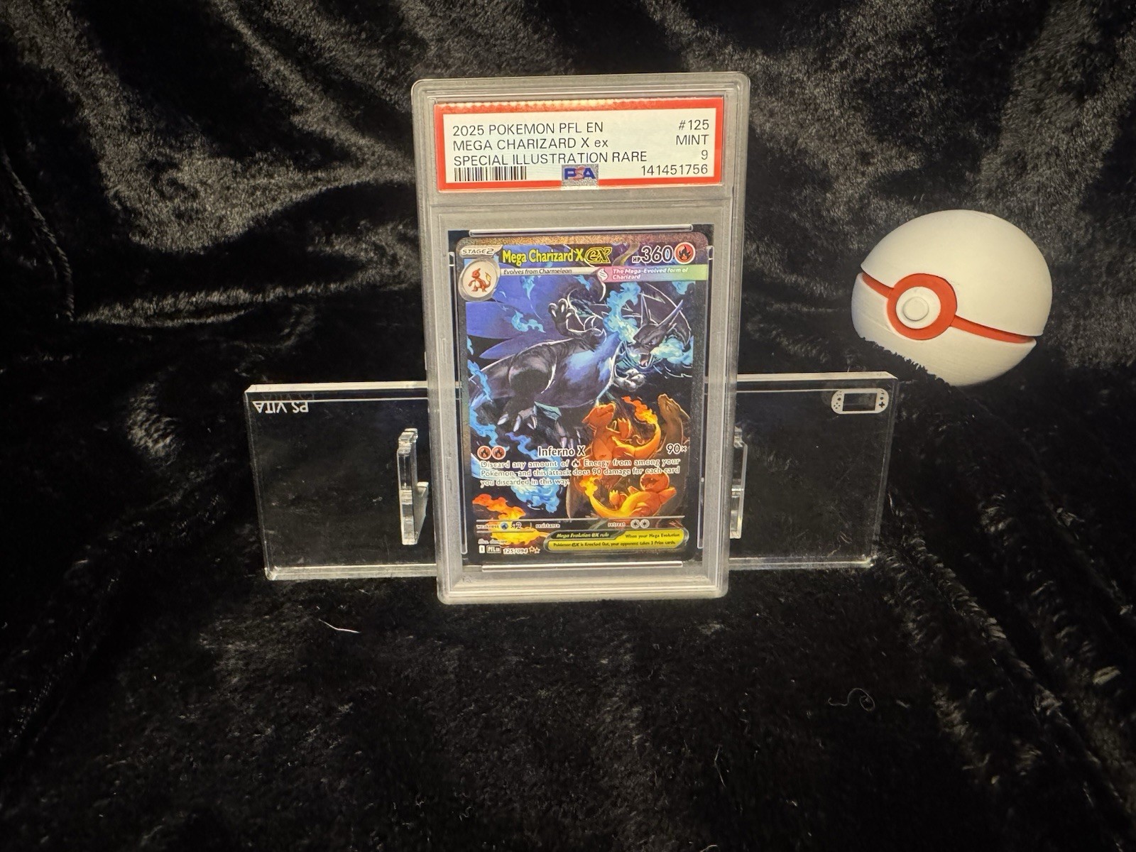 2025 Mega Charizard X EX 125/094 Me02 Phantasmal Flames EN Holo SIR (PSA 9)