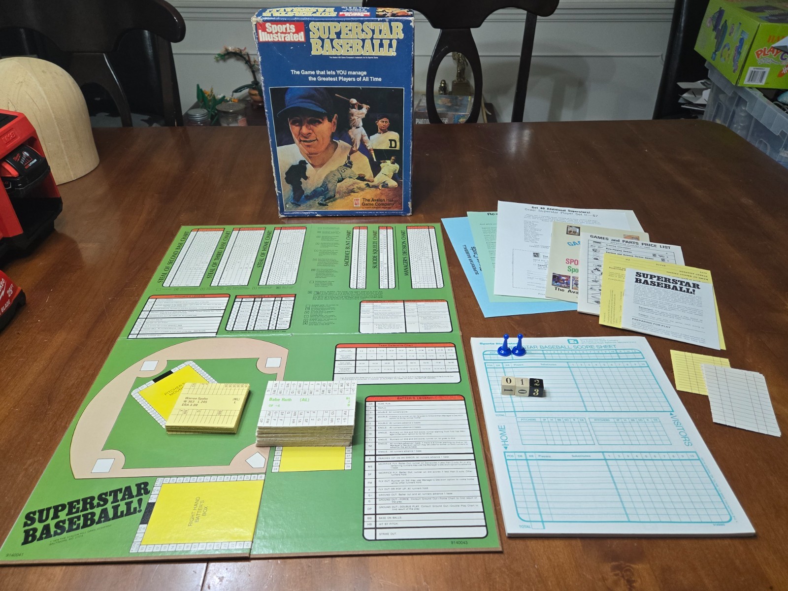 Vintage 1978 Sports Illustrated Superstar Baseball Board Game - Almost Complete