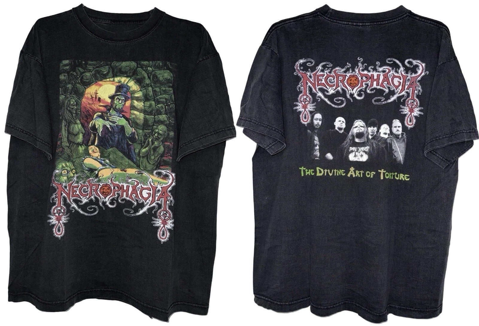 Necrophagia 2 Sides The Divine Art Of Torture DTG Prin S to 5XL Shirt CK202