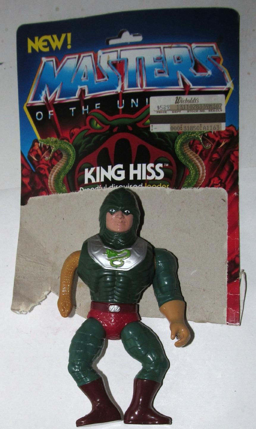 Masters of the Universe King Hiss Dreadful Disguised Leader Vtg Mattel, w/ Card