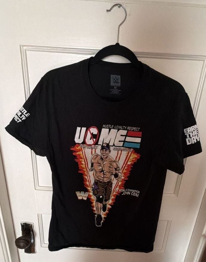 WWE John Cena G.I. Joe Inspired 'U C ME' Graphic T-Shirt Black Men's Size Medium