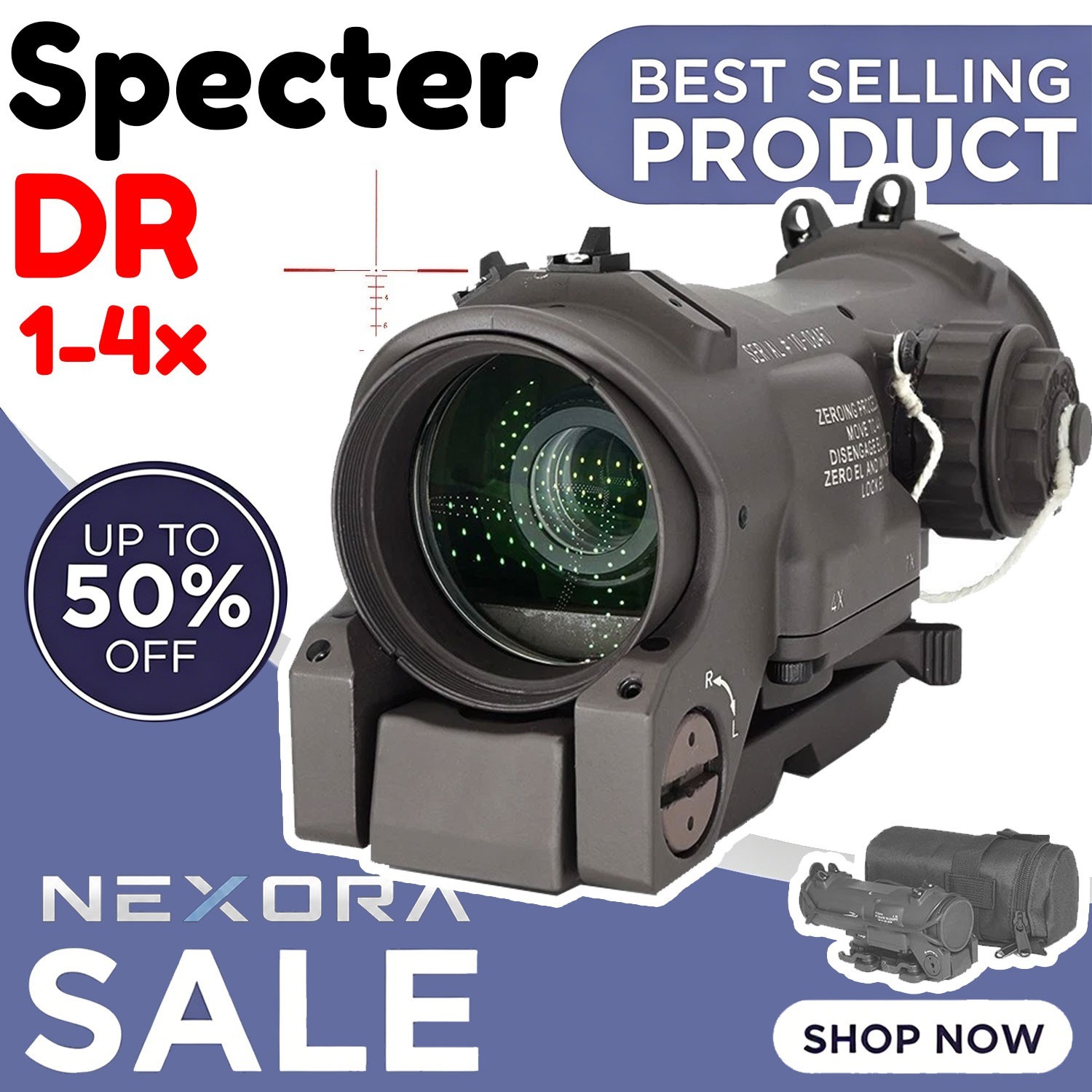 EvolutionGear SPECTERDR GEN3 1-4X SCOPE 2025 Ver. FDE COLOR 1500G BEST💫