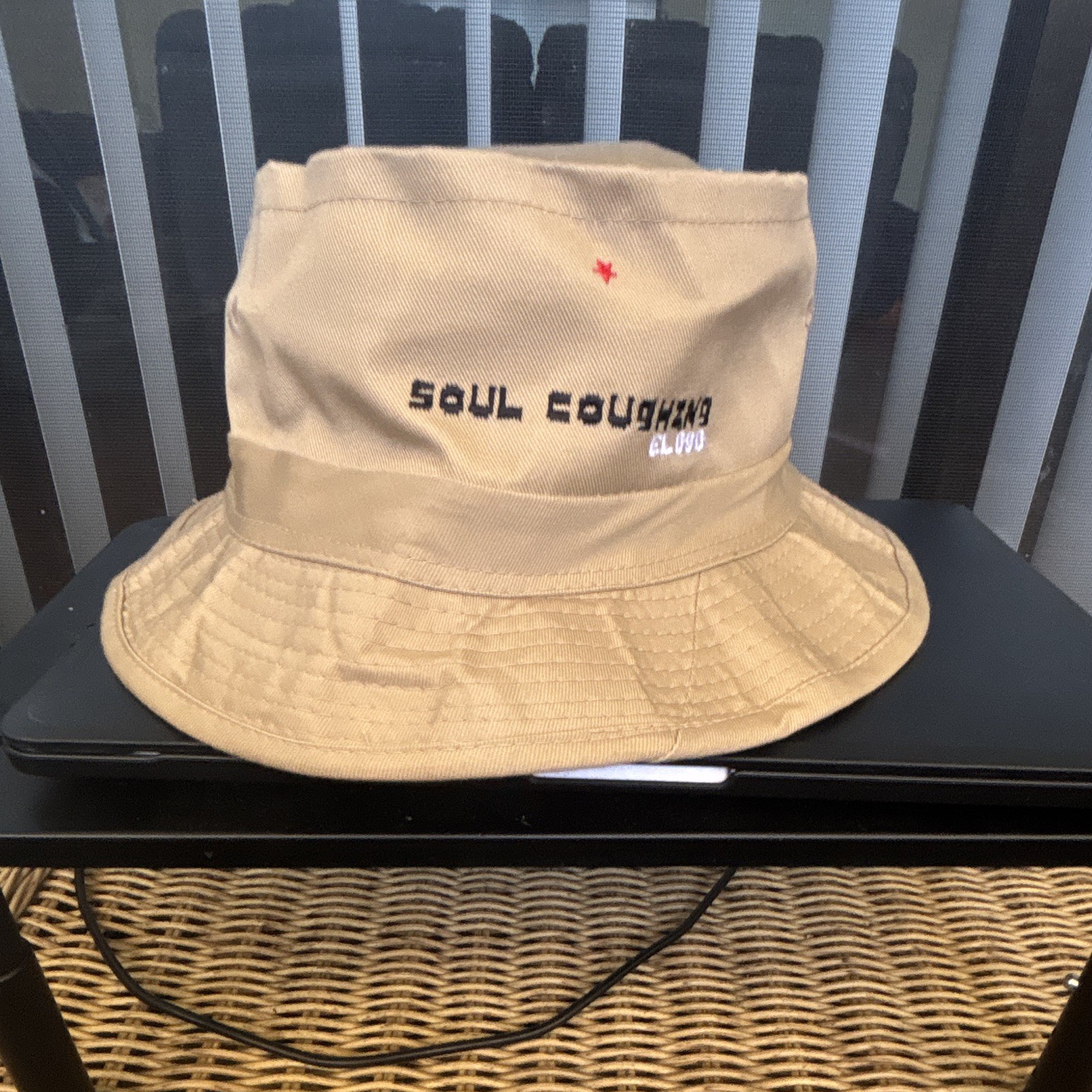Vintage 1998- Soul Coughing /El oso - Beige Solid - Bucket Hat Size L Unisex