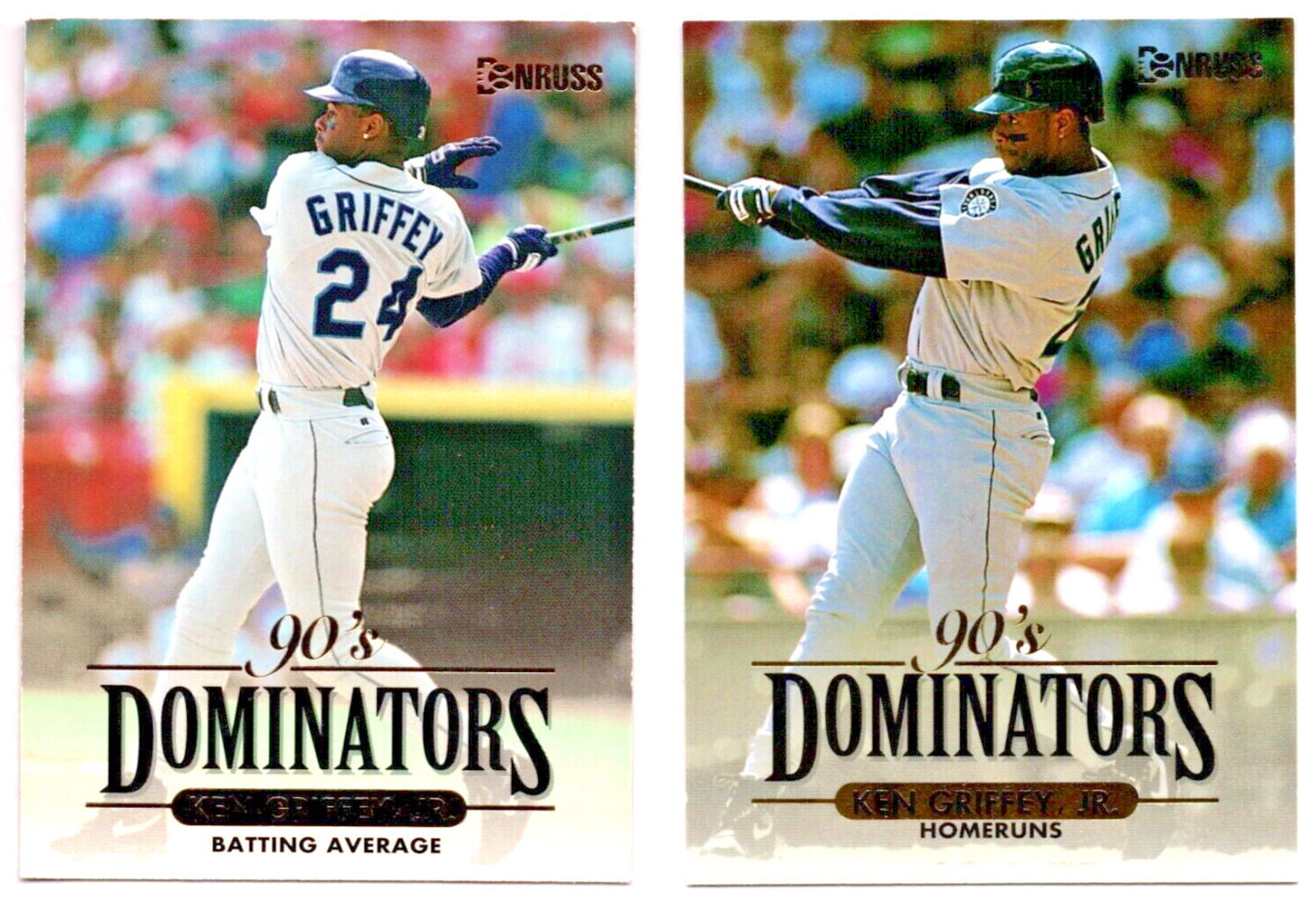 KEN GRIFFEY JR ⚾ SUPER LOT ⚾ 1994 DONRUSS * 90'S DOINATORS #6 & #9 * INSERTS