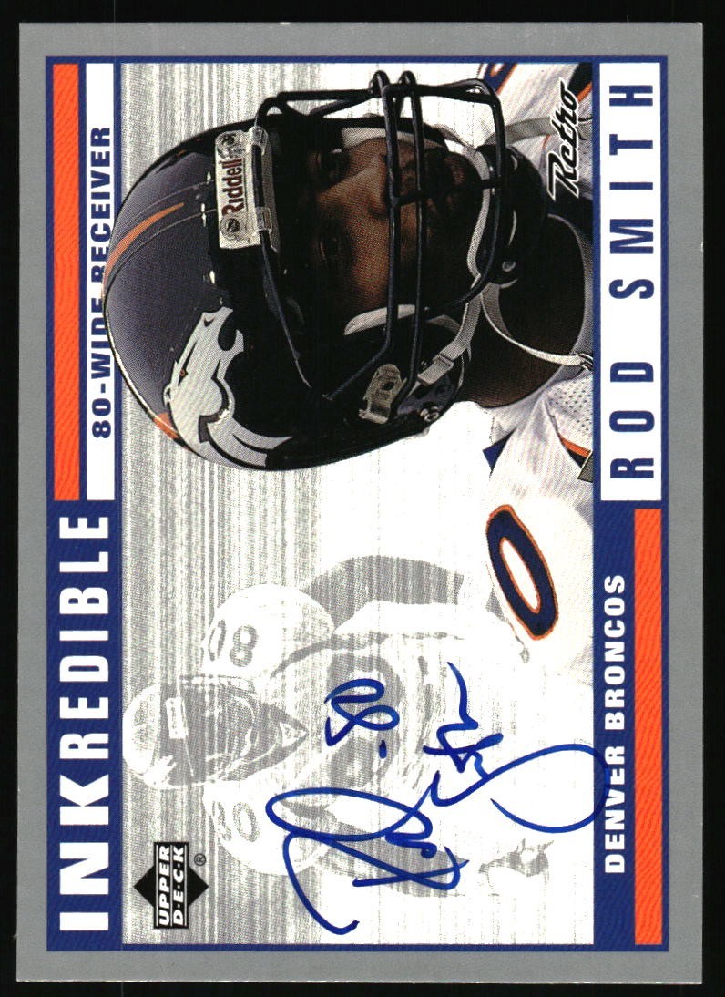 1999 Upper Deck Retro Inkredible Rod Smith RS Auto