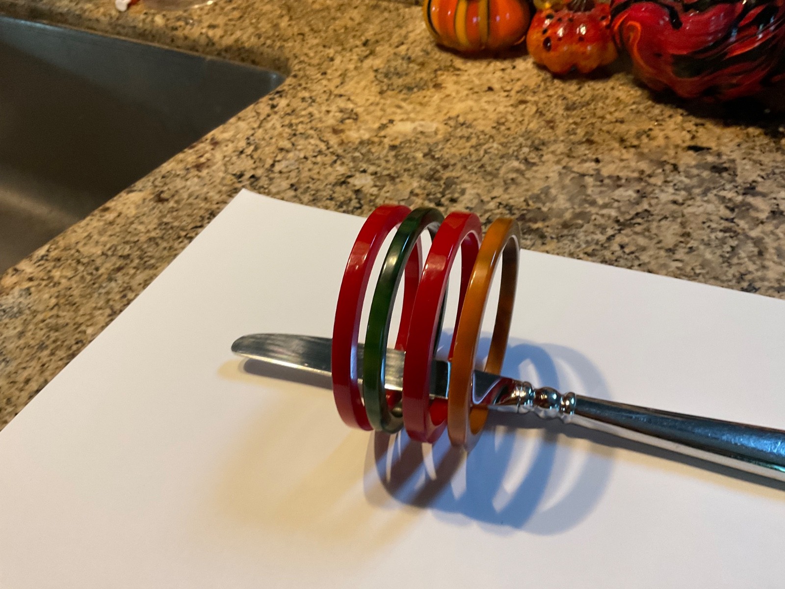 4 Bakelite Slim Bangle Bracelets 4 Bakelite Slim Bangle Bracelets