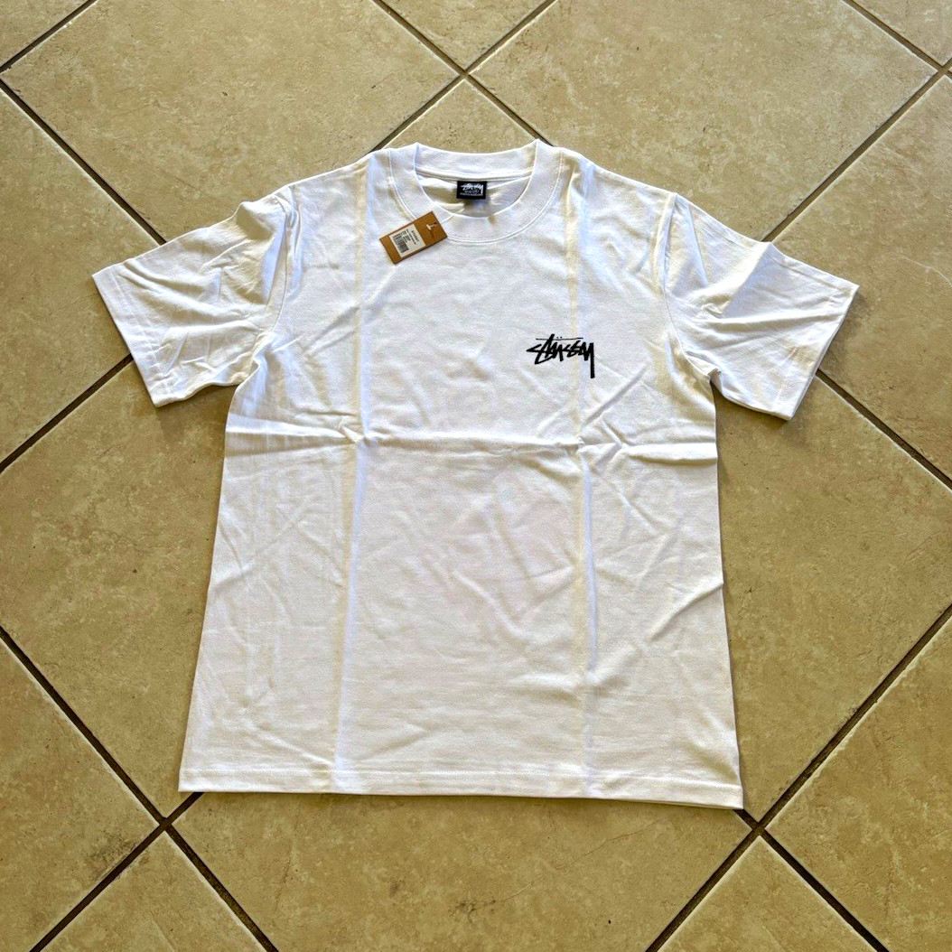 Stussy Fuzzy Dice Tee White Size Medium Stussy Fuzzy Dice Tee White Size Medium