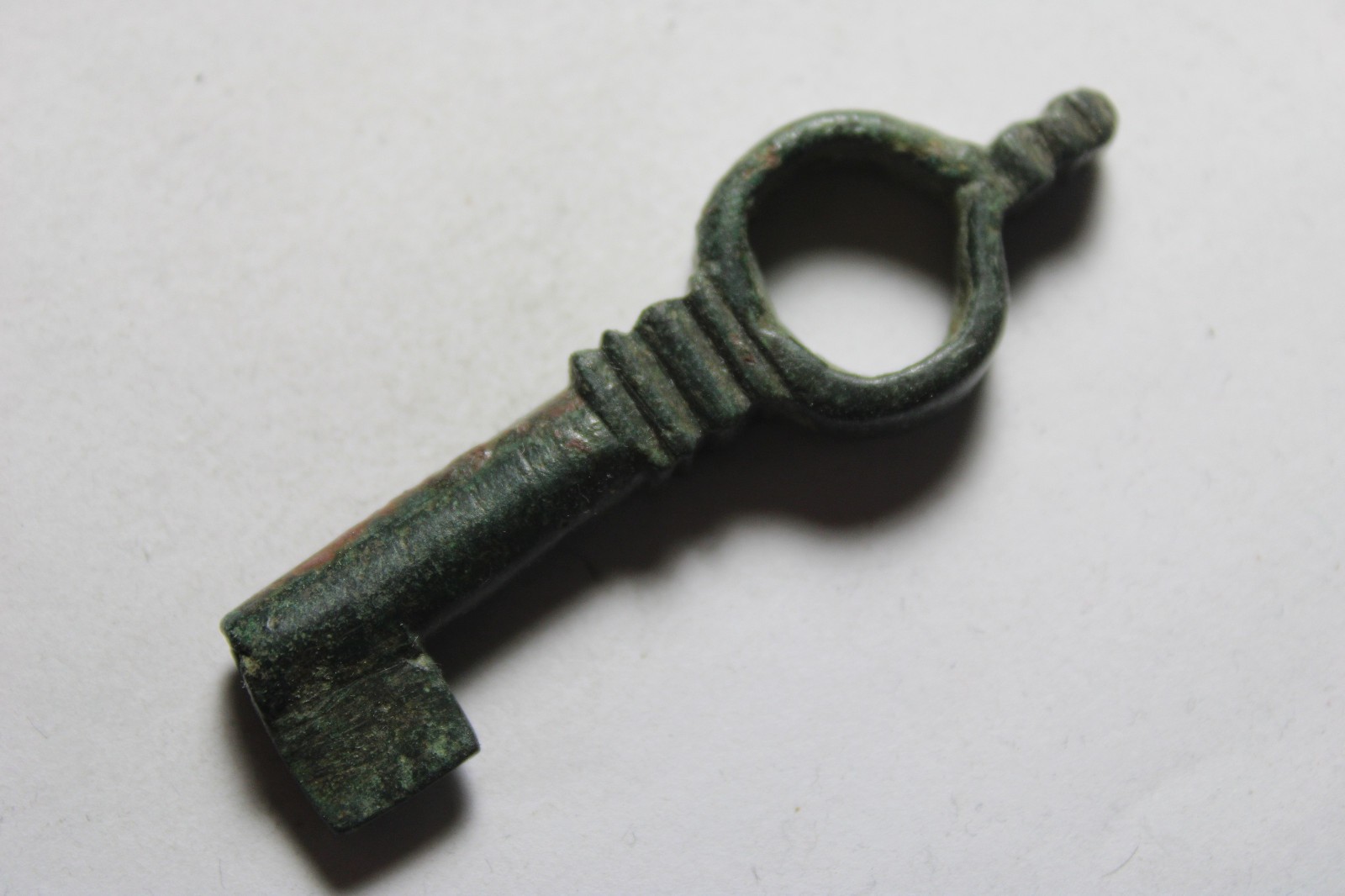 RARE genuine ancient Roman bronze key artifact intact 3 Century AD