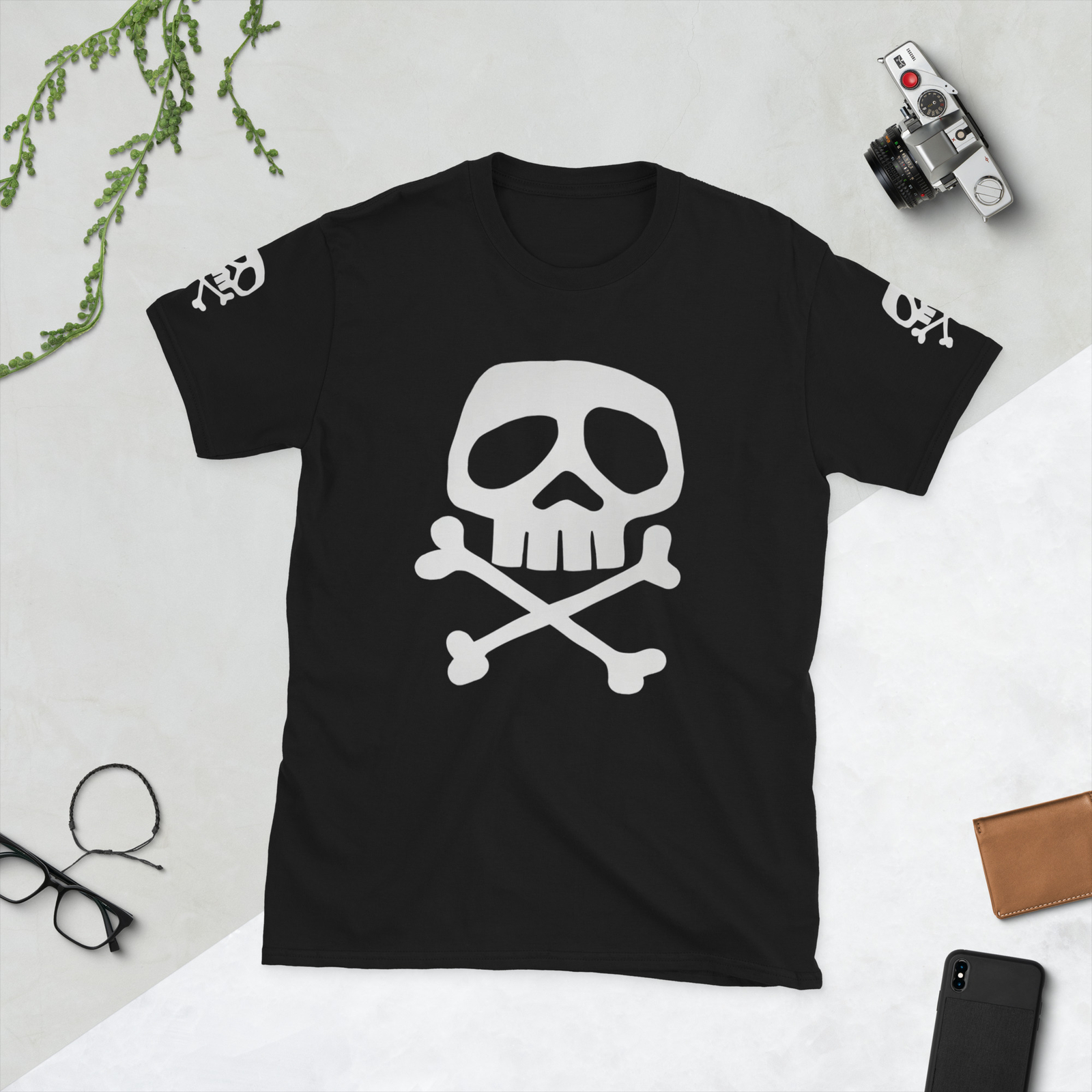 SKULL-N-CROSSBONES - Danzig Misfits 80's T-Shirt Sleeve Print Vintage C@@L SKULL-N-CROSSBONES - Danzig Misfits 80's T-Shirt Sleeve Print Vintage C@@L
